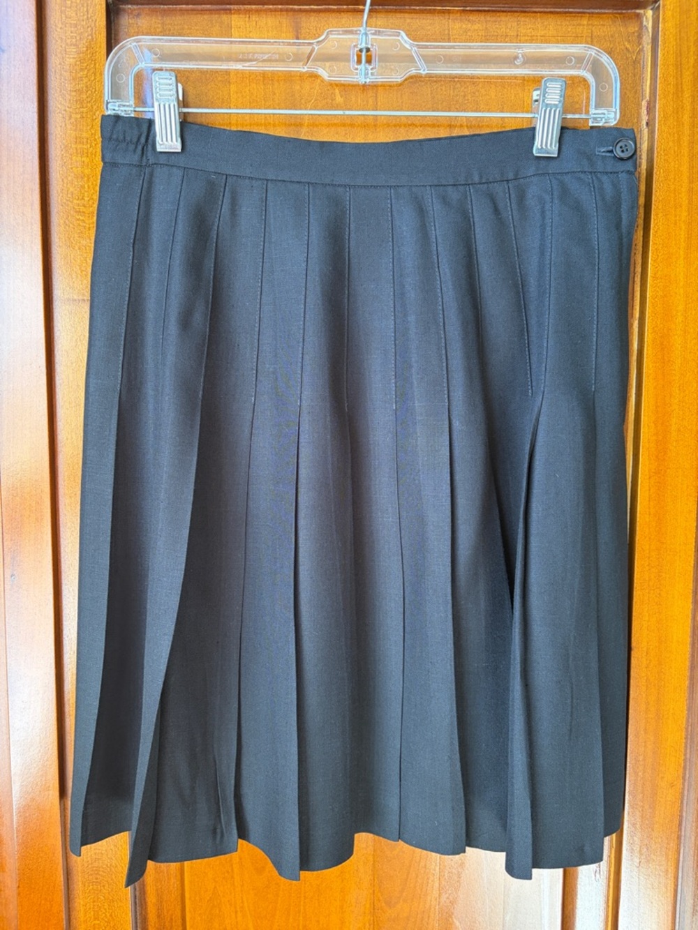 Black Talbots Midi Pleated Skirt